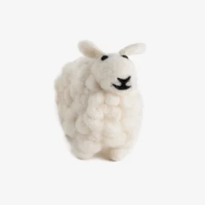 Adorable Handmade Felt White Sheep