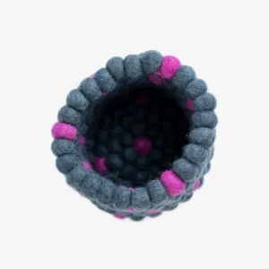 Grey & Pink Felt Ball Pen Holder