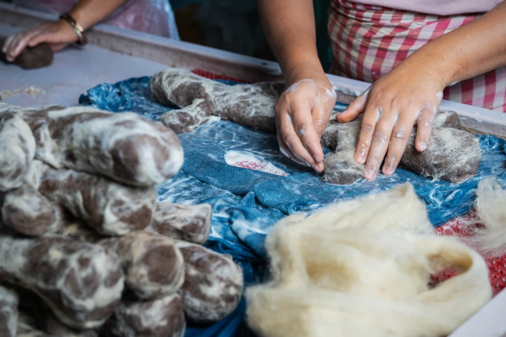 women making handmade products