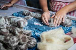 women making handmade products