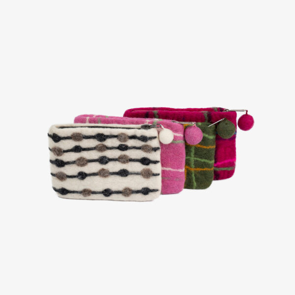 multicolor 4 Handmade Felt Purse