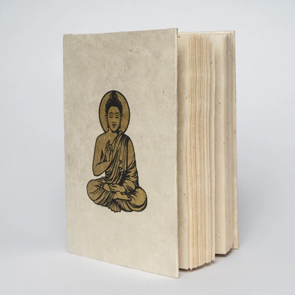 Natural White Golden Buddha Journal Book