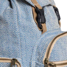 Handmade Hemp Backpack Blue